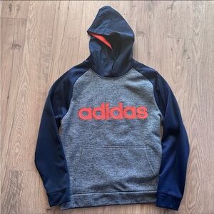 Adidas Navy and Heather Gray Hoodie